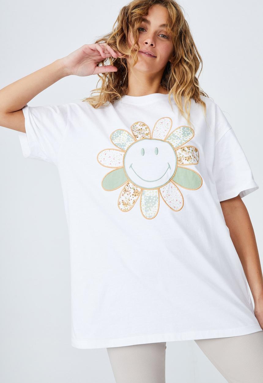 Cotton On - The relaxed boyfriend graphic license tee - white 