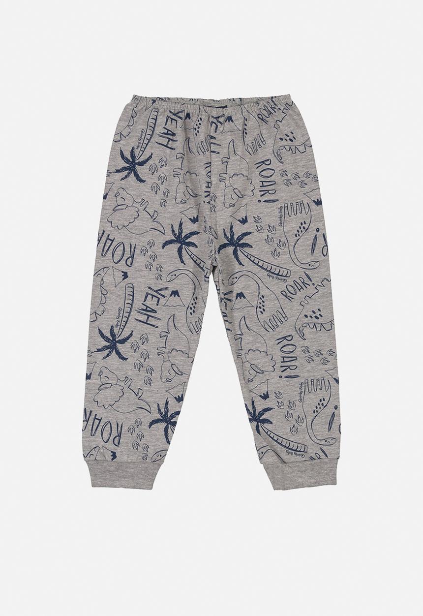 Quimby - Baby boys animal pants - grey