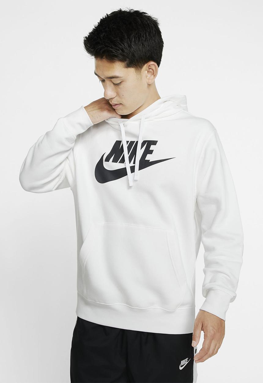 Nike - NSW Club BB Men's Graphic Pullover Hoodie - white/black