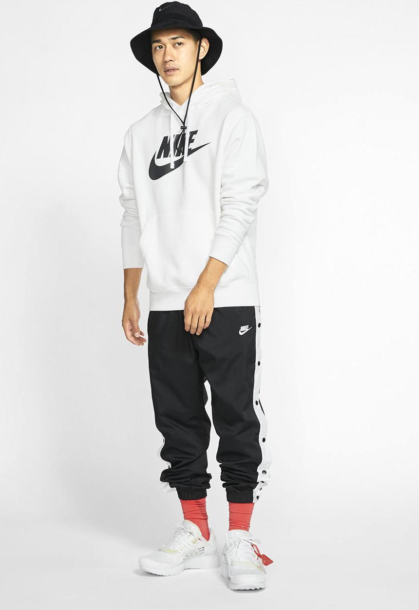 Nike - NSW Club BB Men's Graphic Pullover Hoodie - white/black