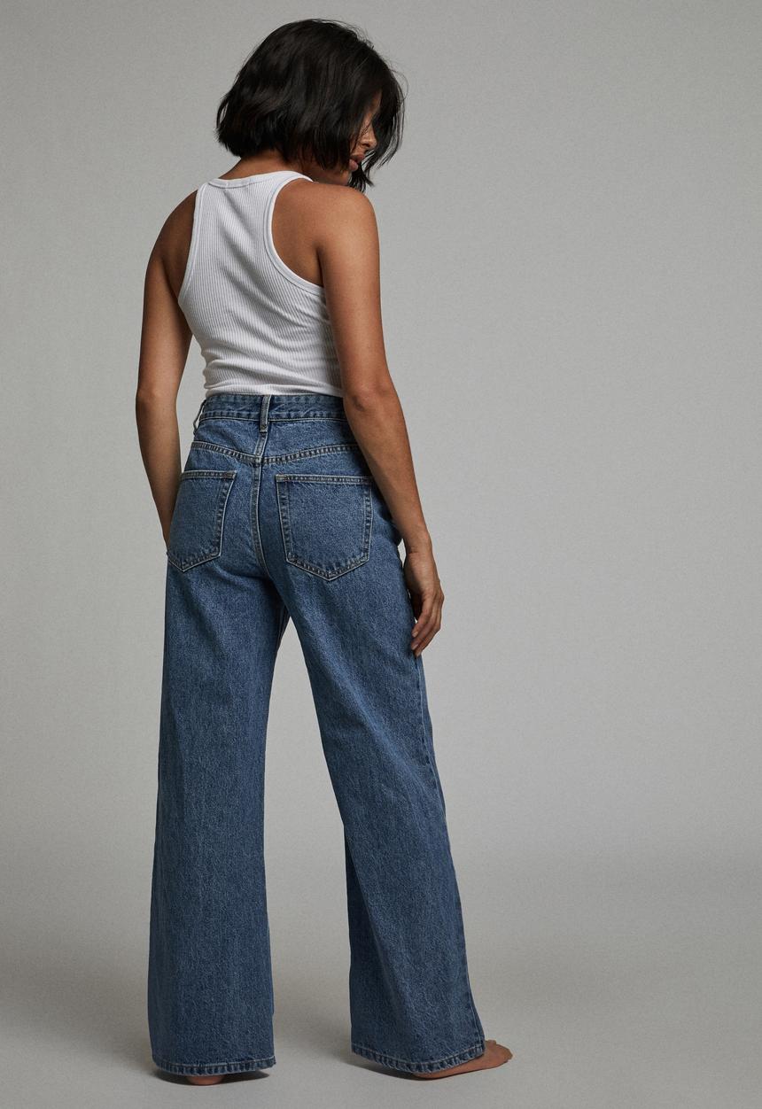 Cotton On - Petite wide leg jean - lucky blue