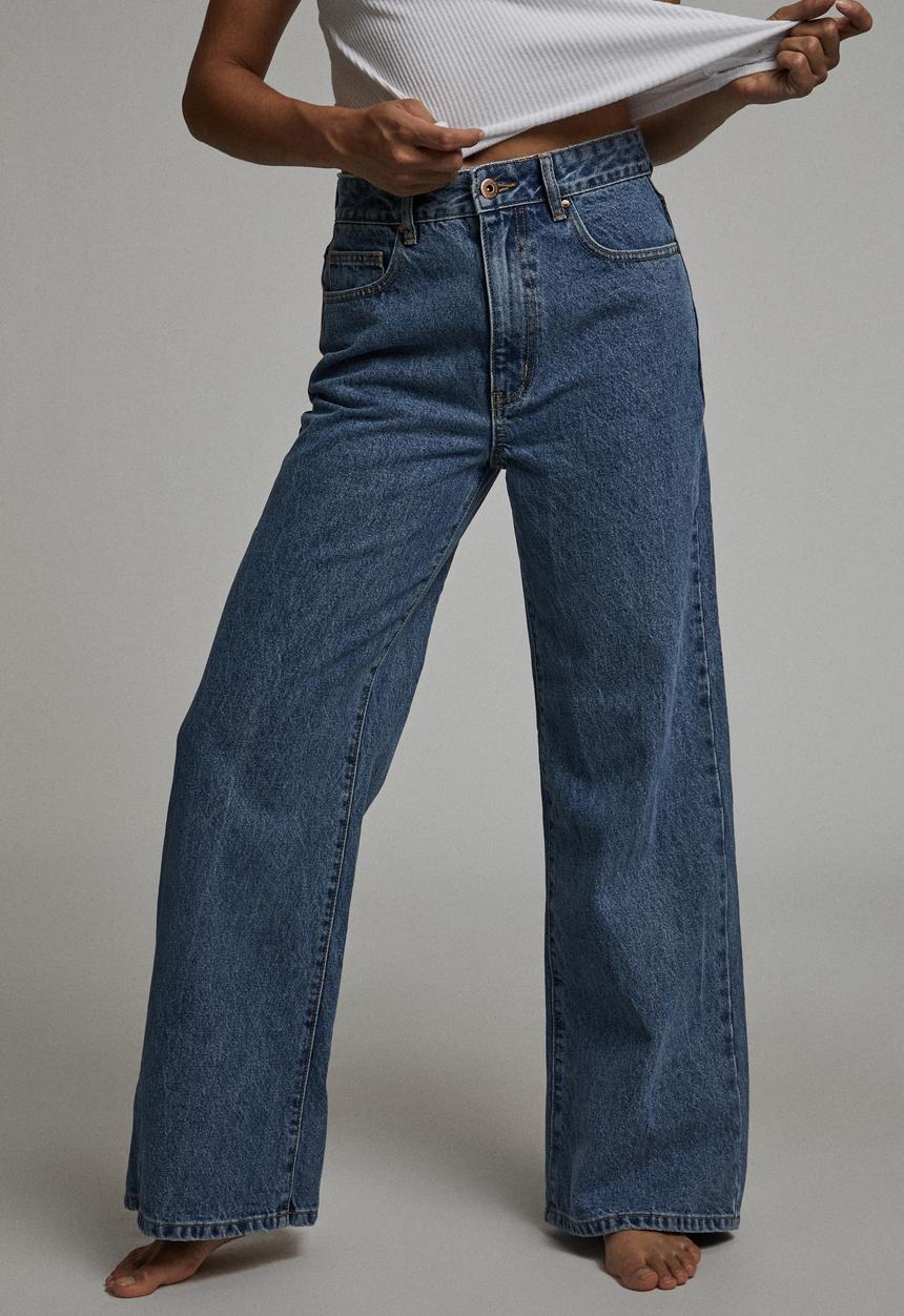 Cotton On - Petite wide leg jean - lucky blue
