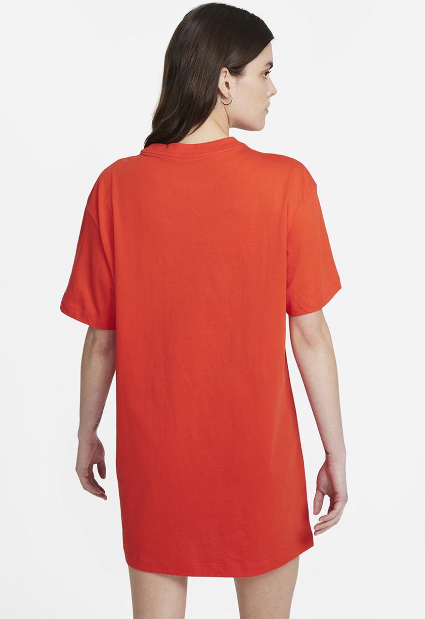 Nike - Nsw essntl short sleeve dress - chile red/white