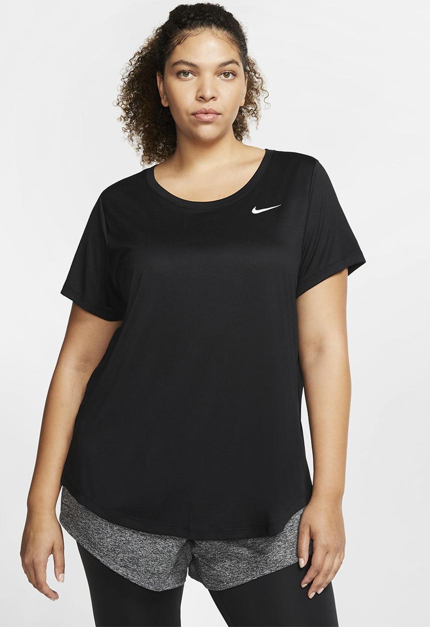 Nike - Plus nike dry leg tee crew - black & white