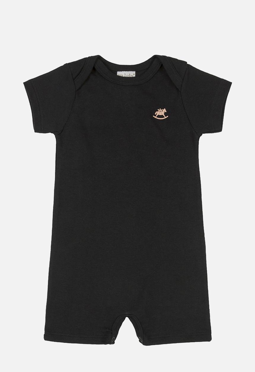 UP Baby - Jersey cotton romper - black
