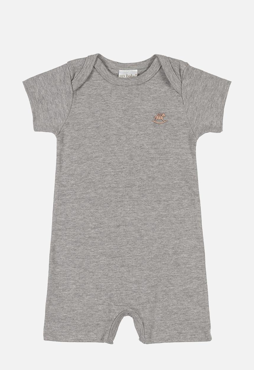 UP Baby - Jersey cotton romper - grey