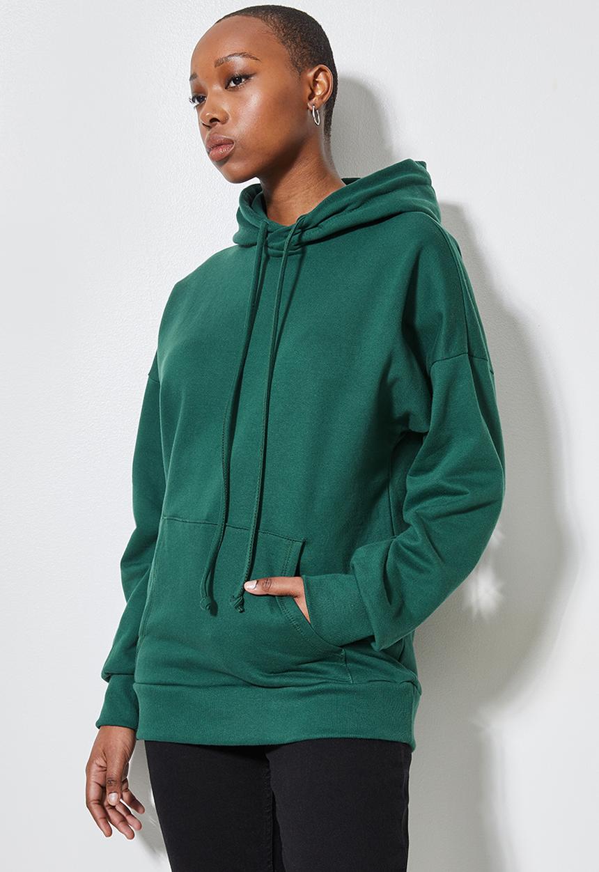 Superbalist - Longline hoodie - deep green