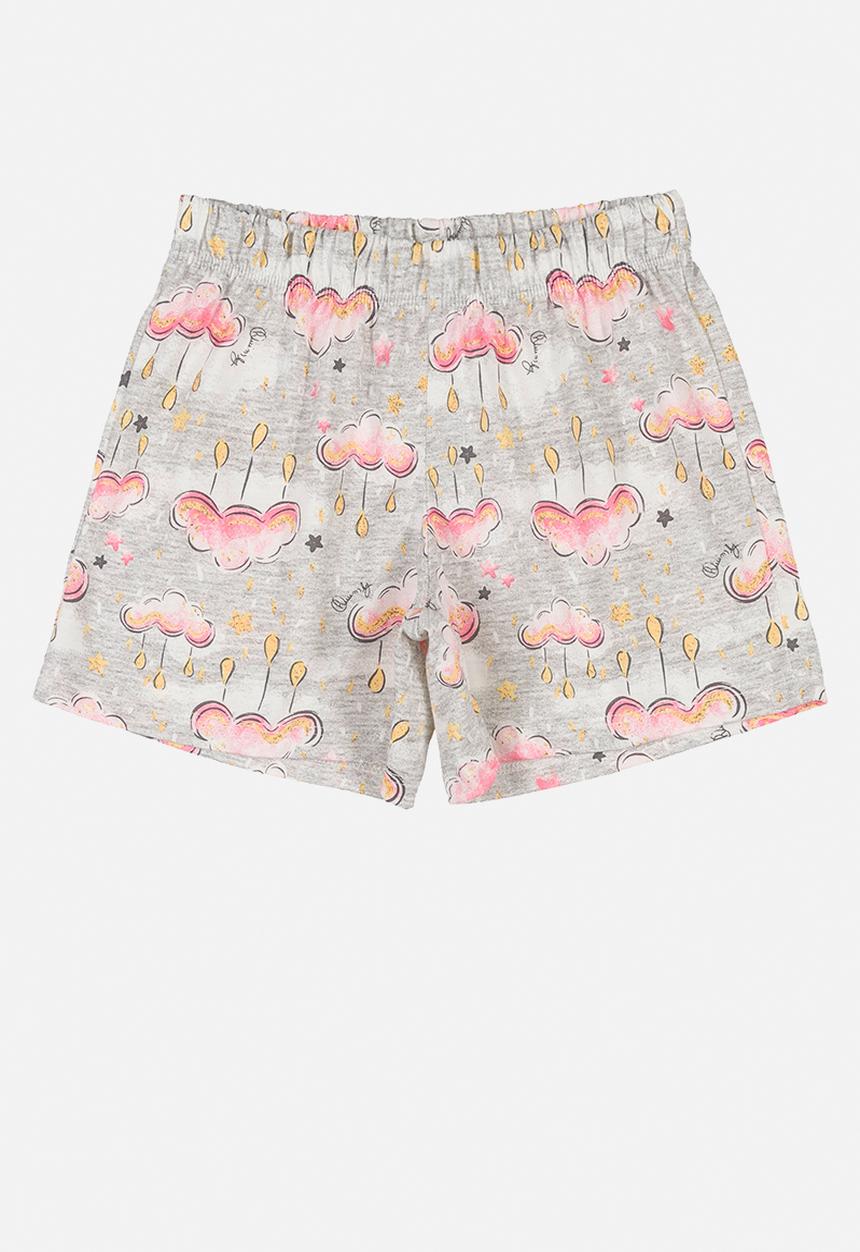 Quimby - Girls clouds pj set - grey