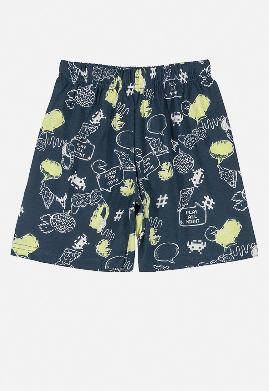 Quimby - Boys multi print pj set - navy