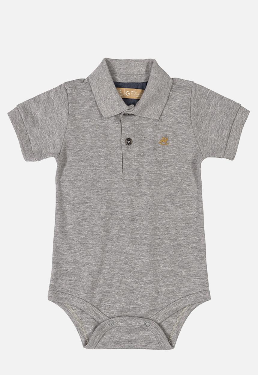 UP Baby - Polo babygrow - grey