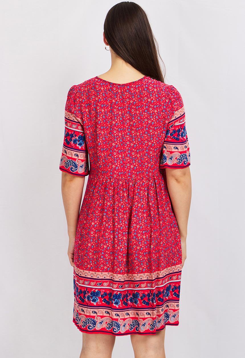 Stella Morgan - Floral print swing dress - multi red