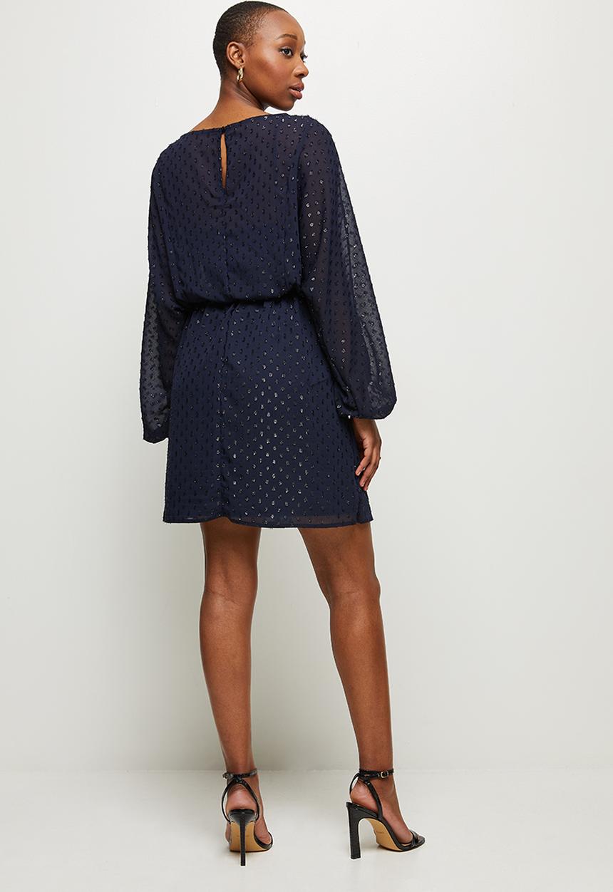 MILLA - Chiffon dolman sleeve mini dress - navy 
