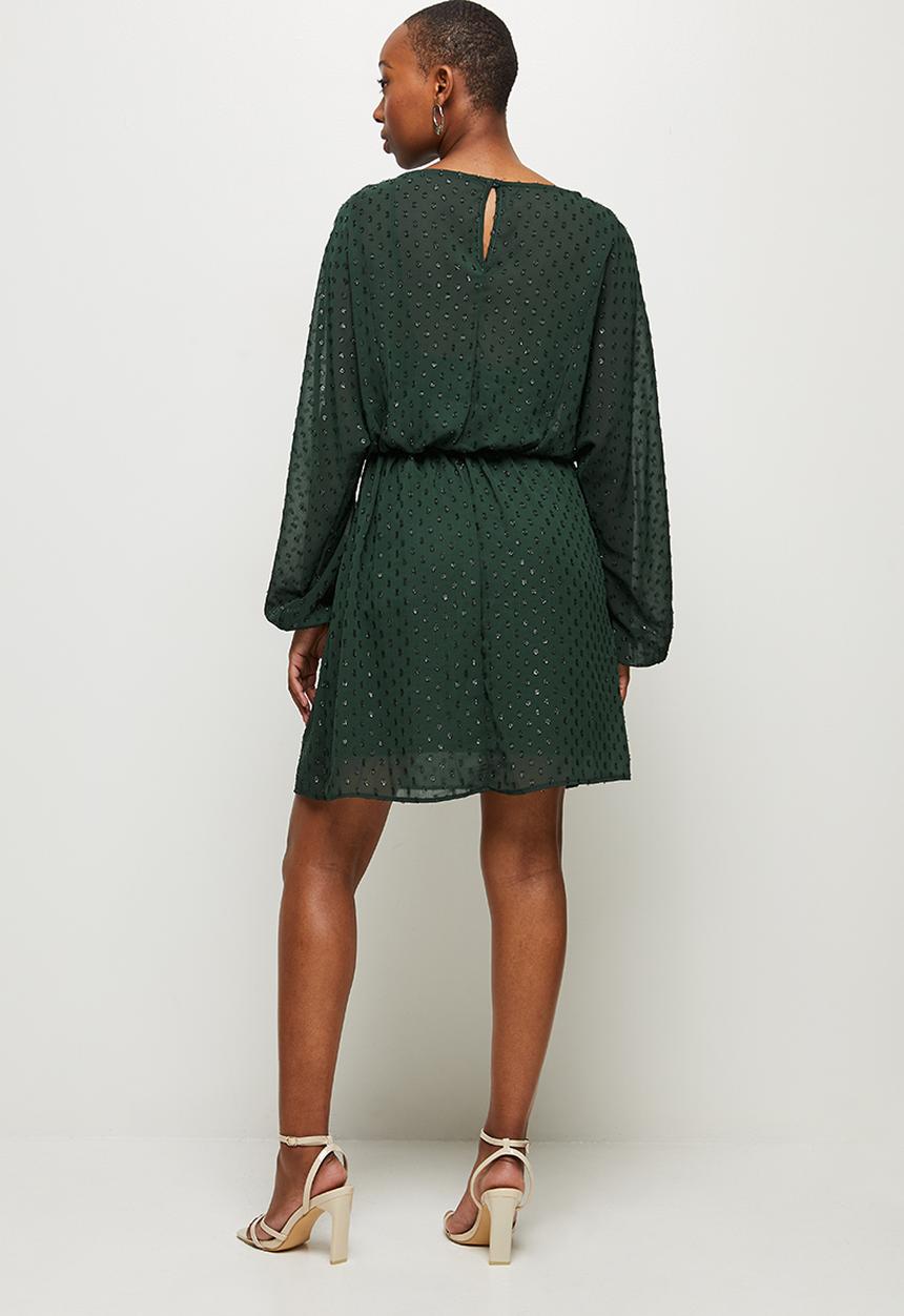 MILLA - Chiffon dolman sleeve mini dress - green 