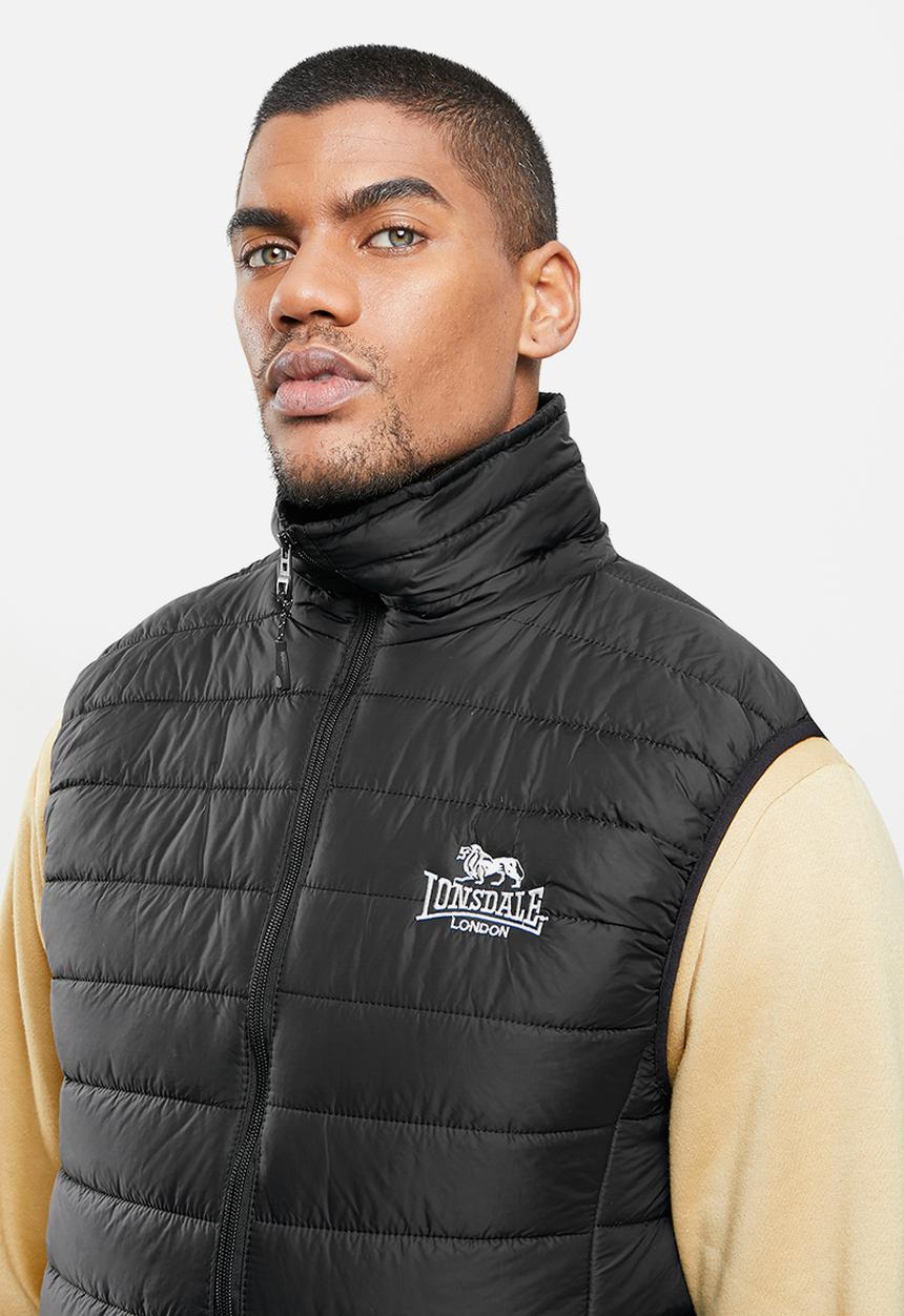 Lonsdale - Sleeveless puffer jacket - black