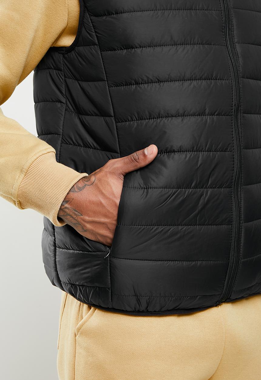 Lonsdale - Sleeveless puffer jacket - black