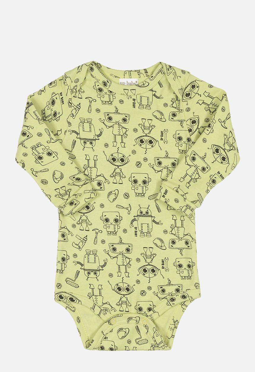 UP Baby - Printed babygrow - yellow