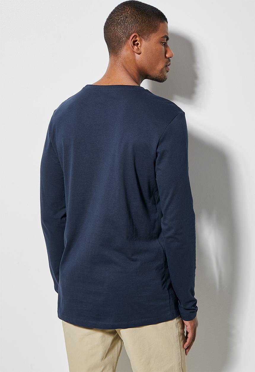 Superbalist - Nate long sleeve crew neck tee - navy 