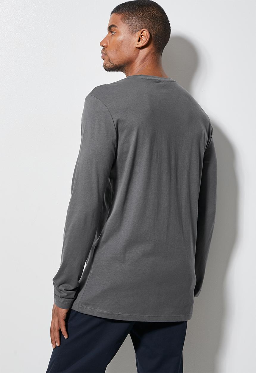Superbalist - Nate long sleeve crew neck tee - grey 