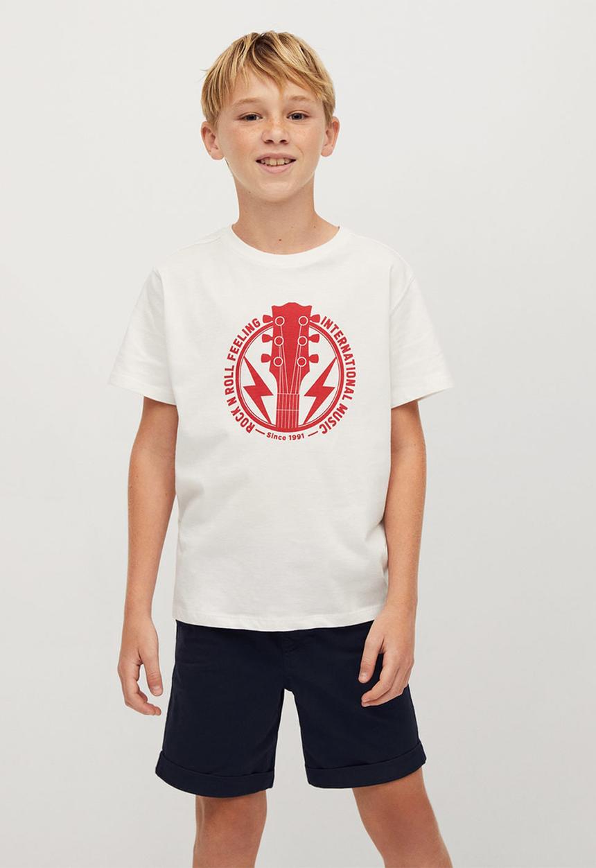 MANGO - T-shirt rock - white