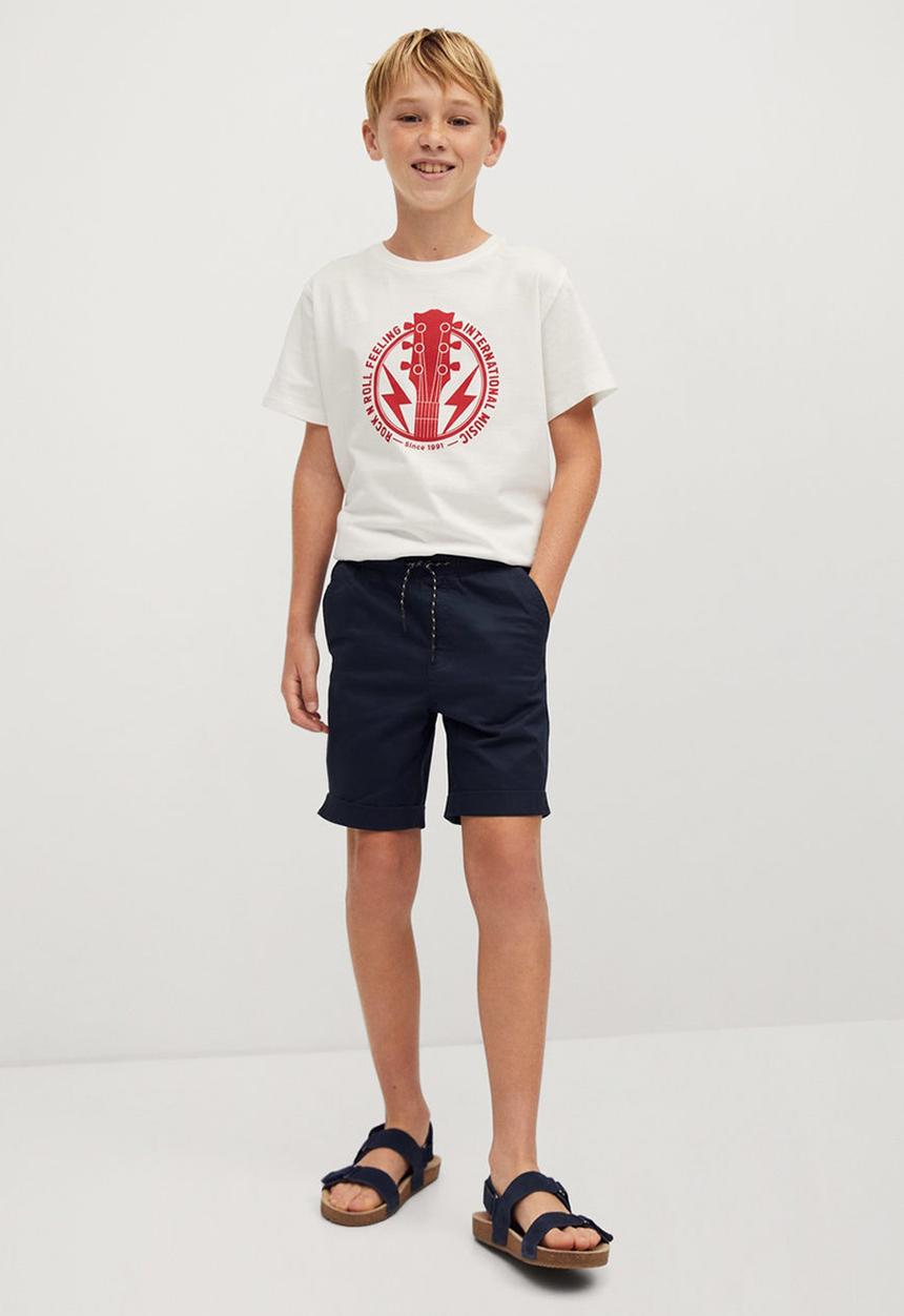 MANGO - T-shirt rock - white