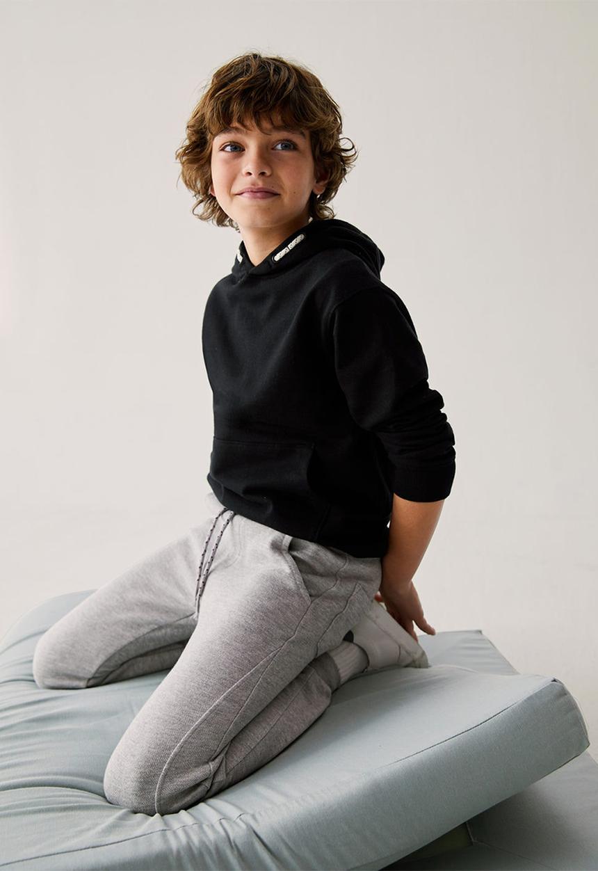 MANGO - Sweatshirt hood - black