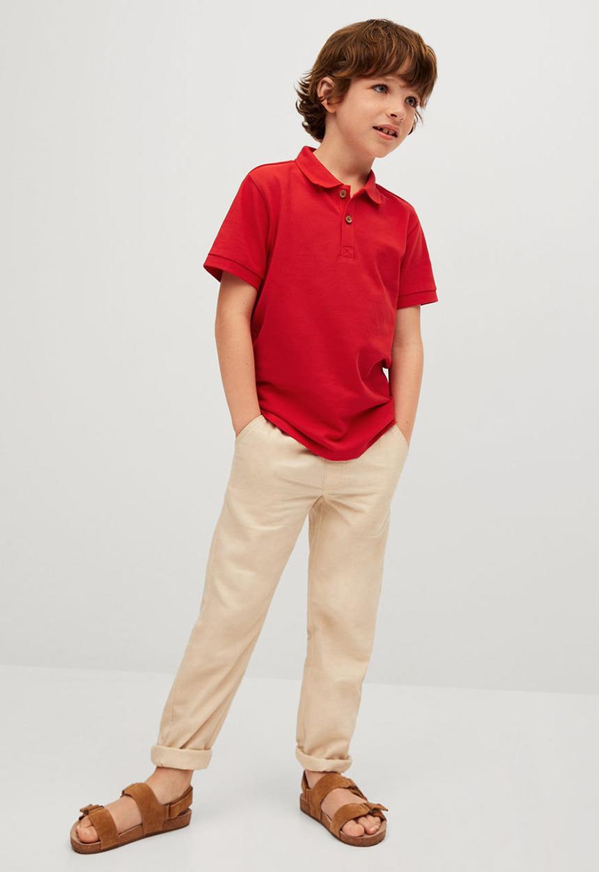 MANGO - T-shirt polo - red