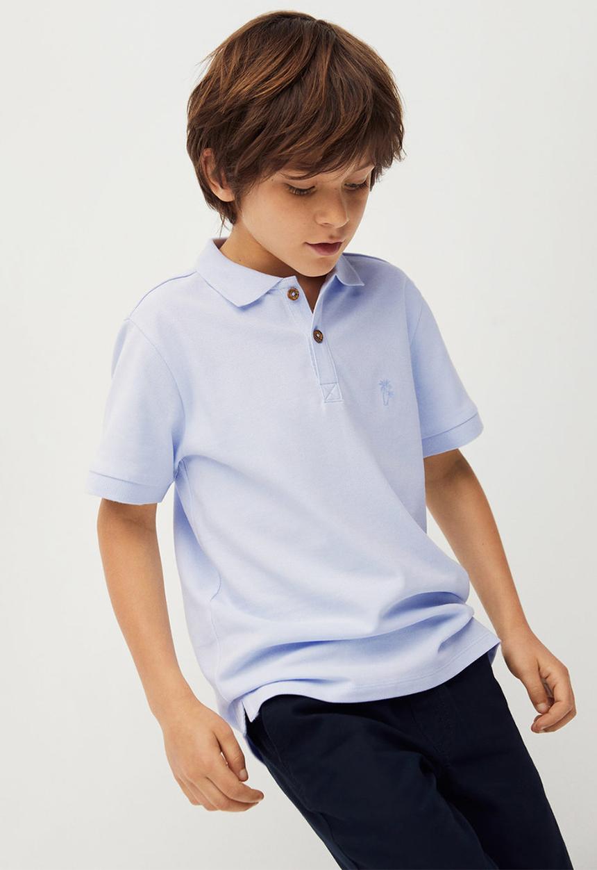 MANGO - T-shirt polo - blue