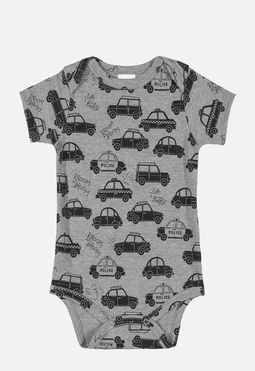 UP Baby - Printed short sleeve bodysuit - grey