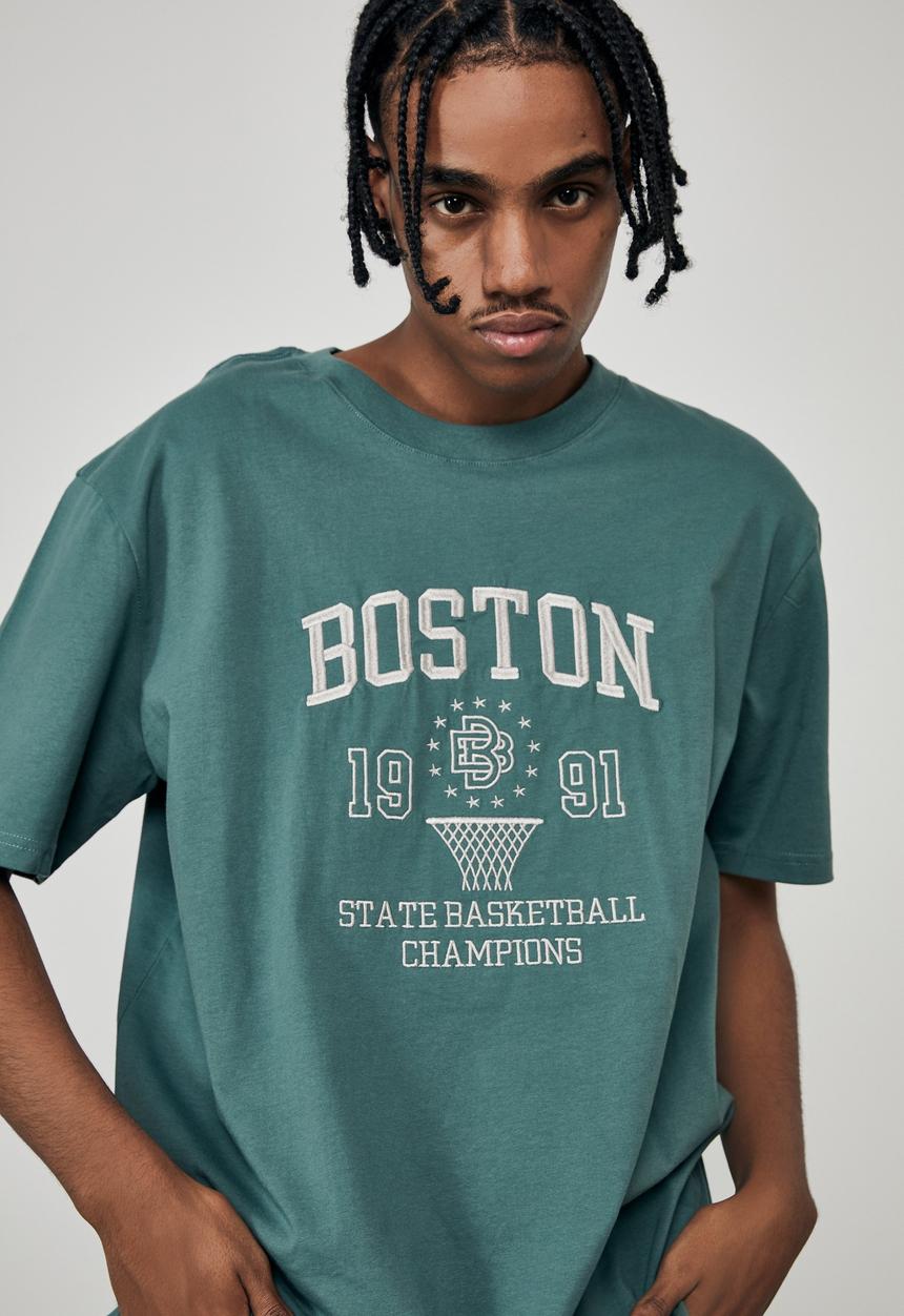 Factorie - Regular graphic T-shirt - pine teal