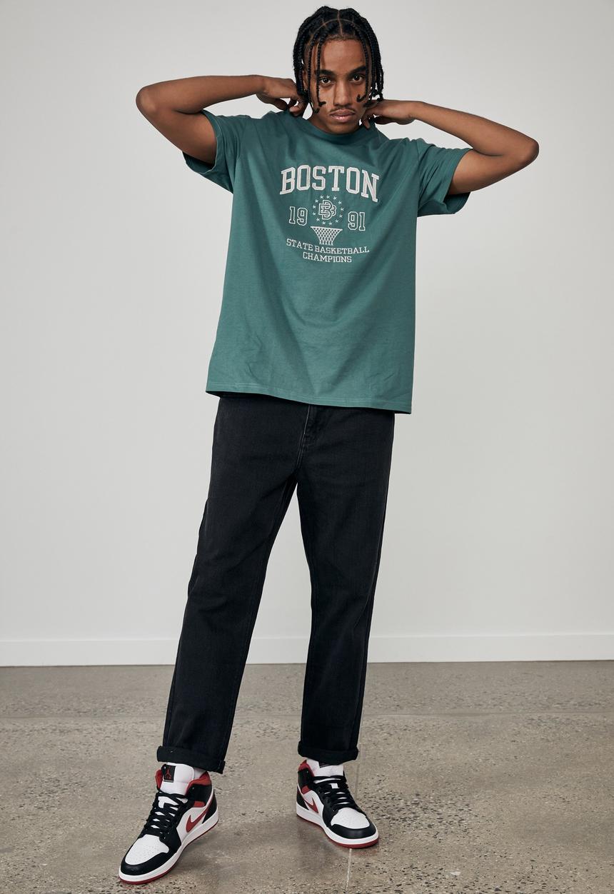 Factorie - Regular graphic T-shirt - pine teal