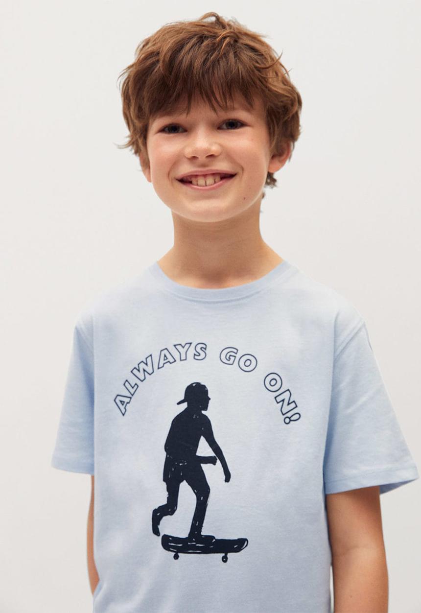 MANGO - T-shirt skater - blue