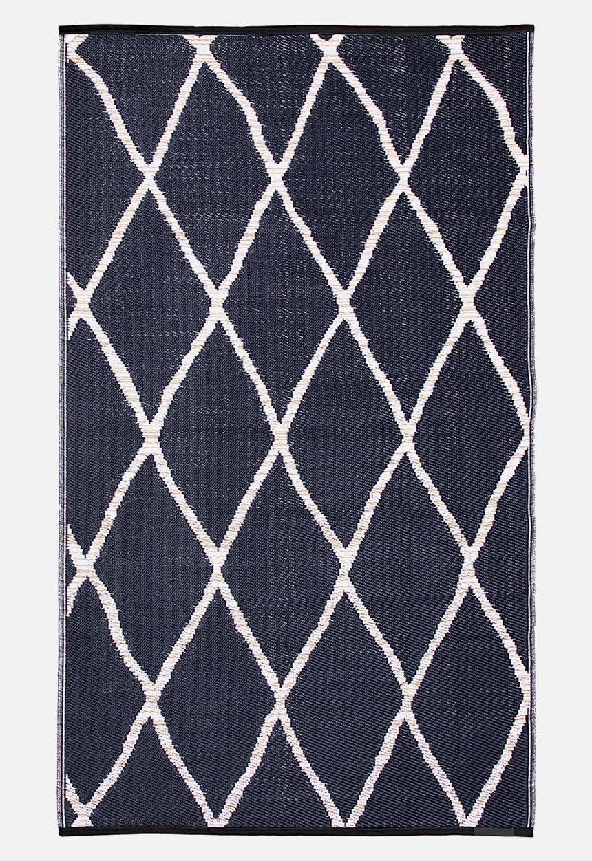 Fab Habitat - Nairobi Outdoor rug- natural & black
