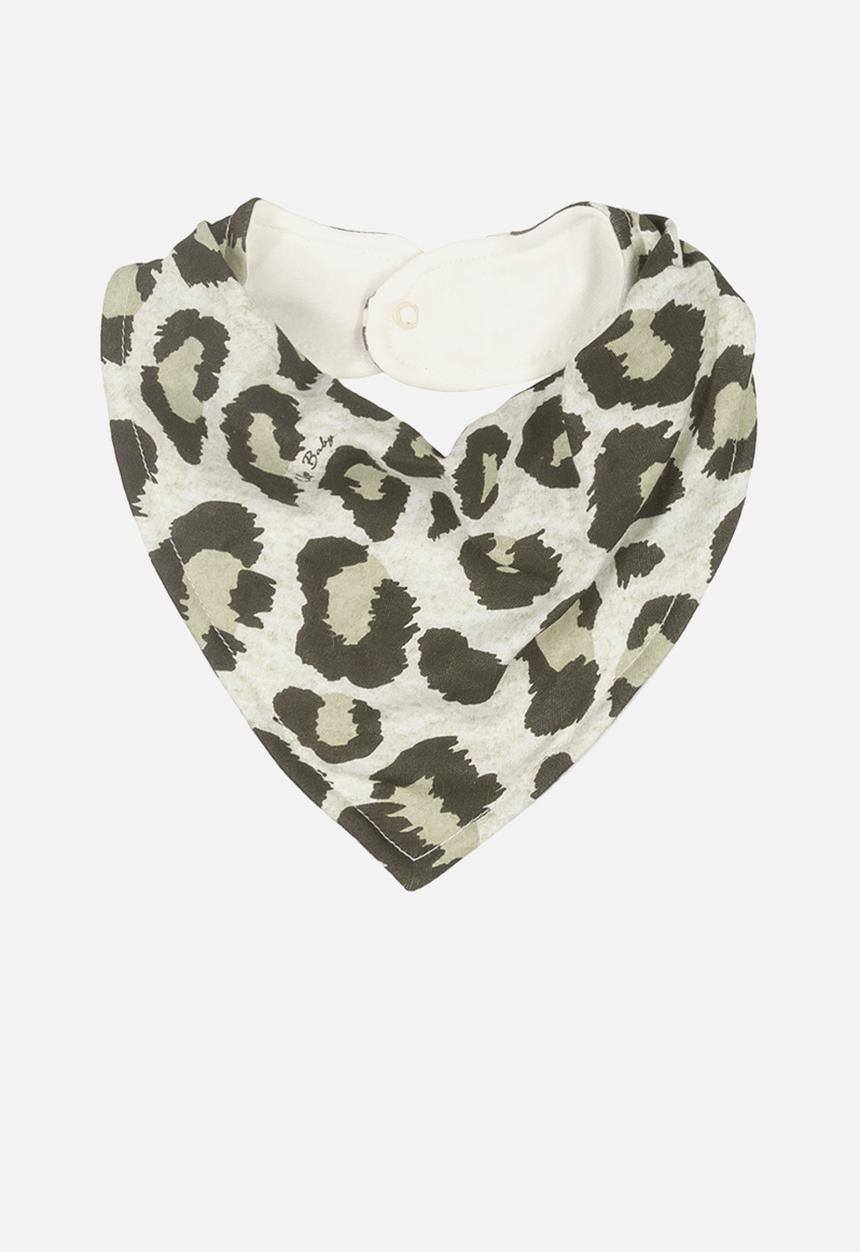 UP Baby - Leopard print bib - light brown