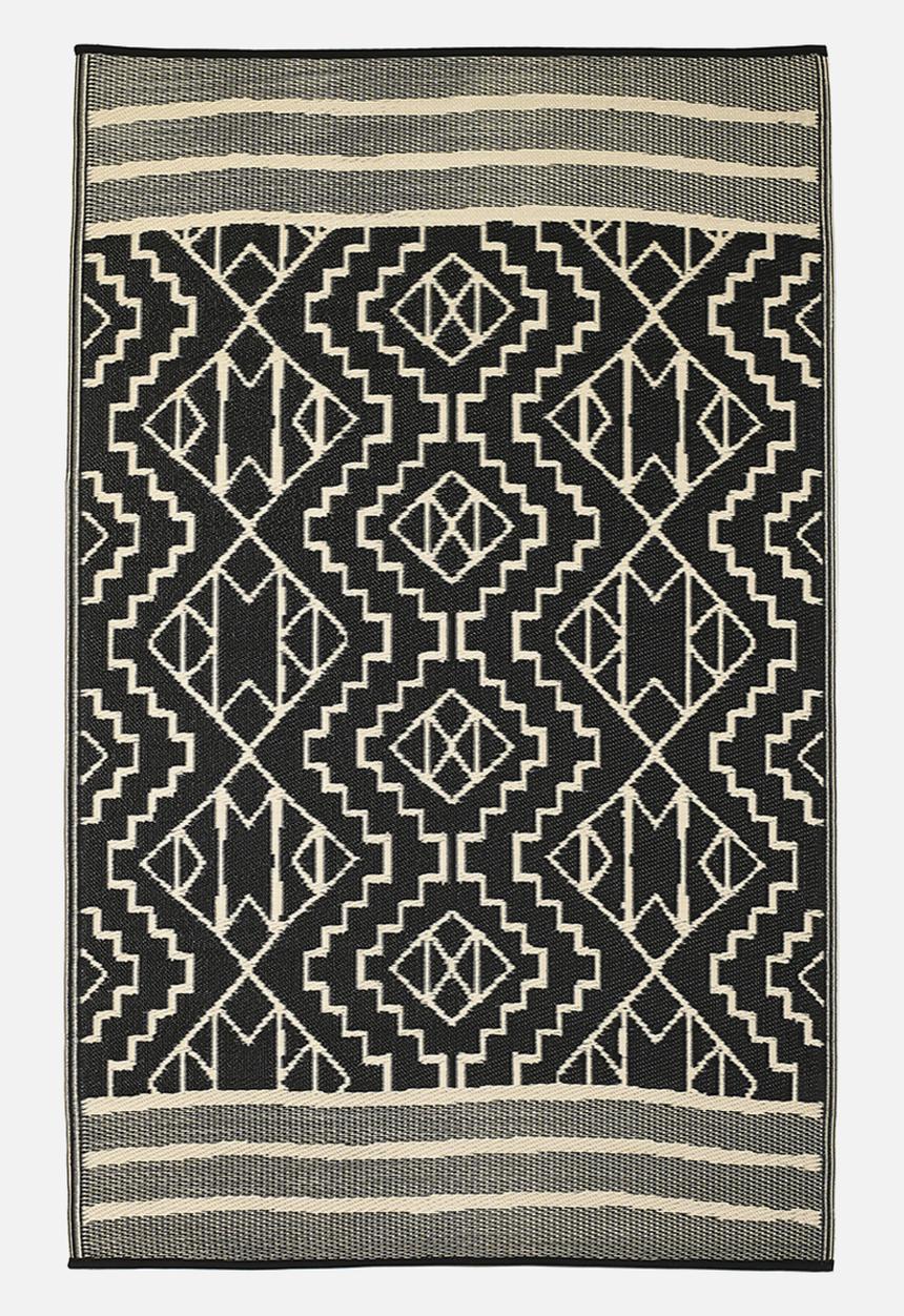 Fab Habitat - Kilimanjaro outdoor rug- black