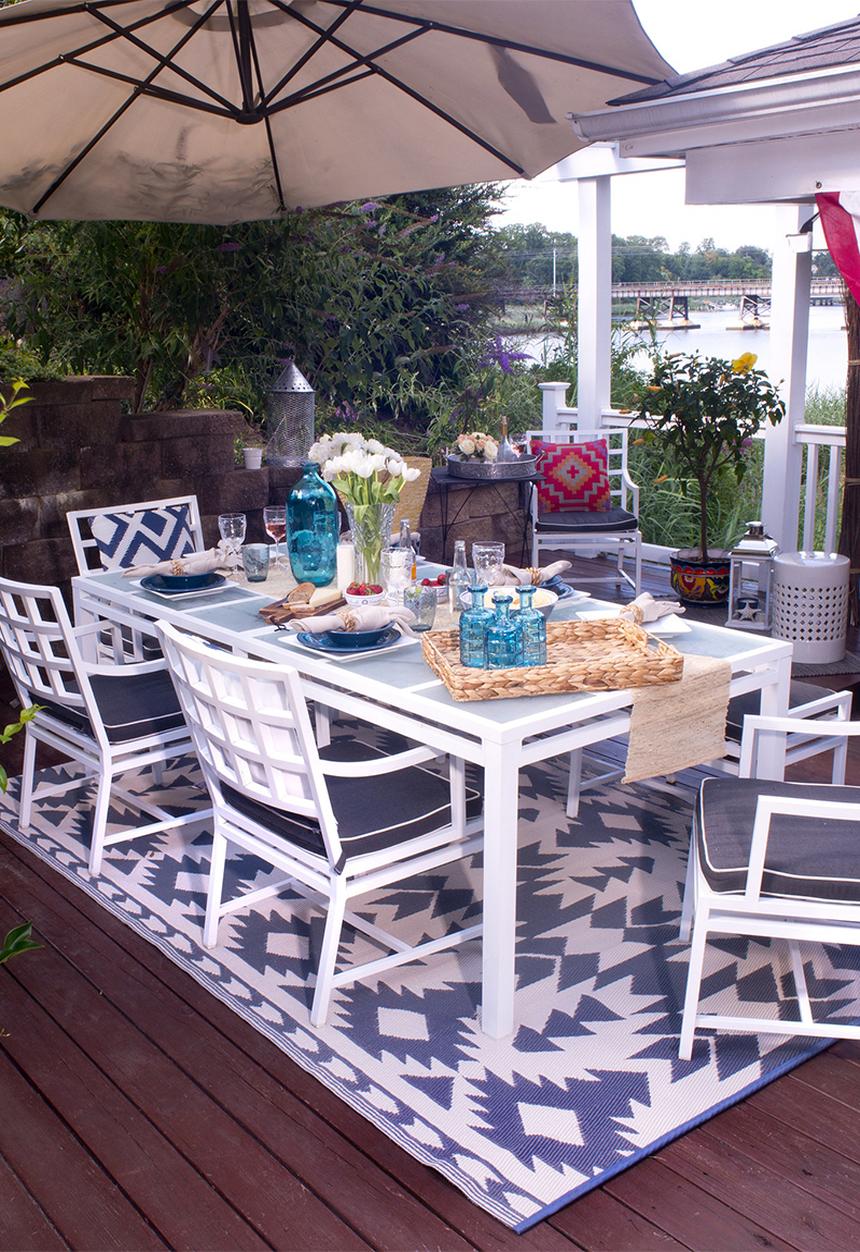 Fab Habitat - Miramar outdoor rug -grey