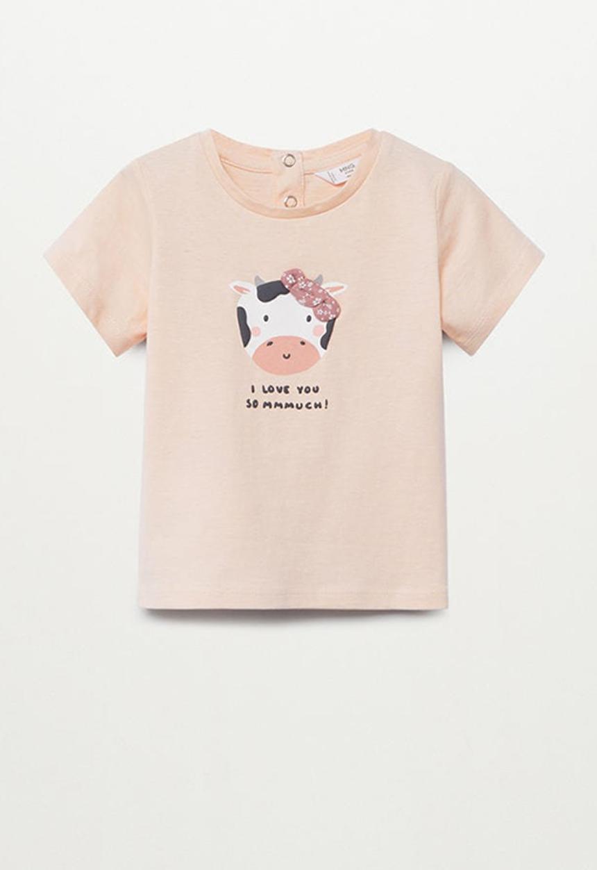 MANGO - Camiseta vaca - pink