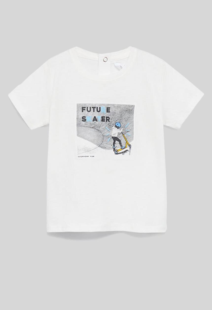 MANGO - T-shirt skater - white