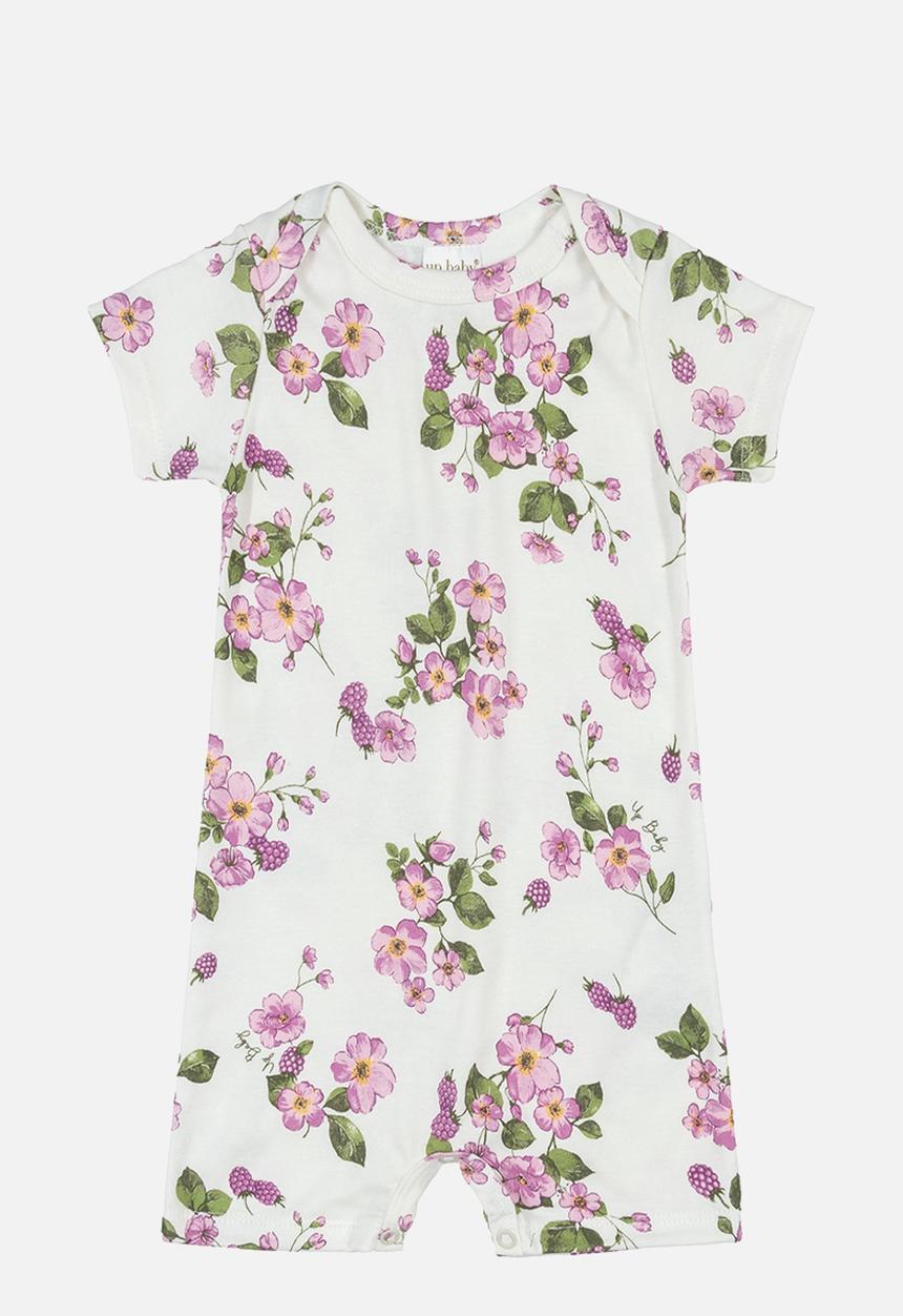 UP Baby - Floral romper - off white