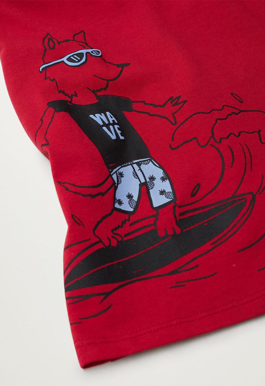 MANGO - T-shirt coco - red