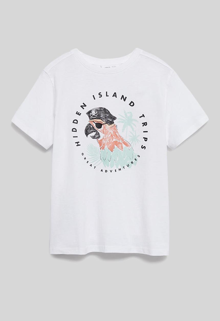 MANGO - T-shirt loro - white