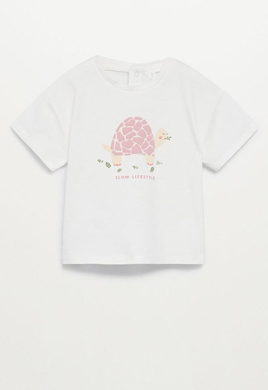 MANGO - T-shirt tortuga - white