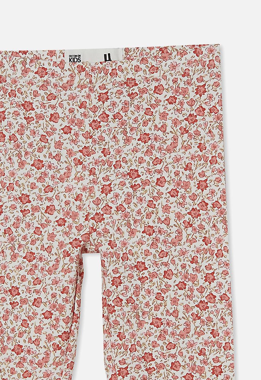 Cotton On - Huggie tights - vanilla/pink torquay floral