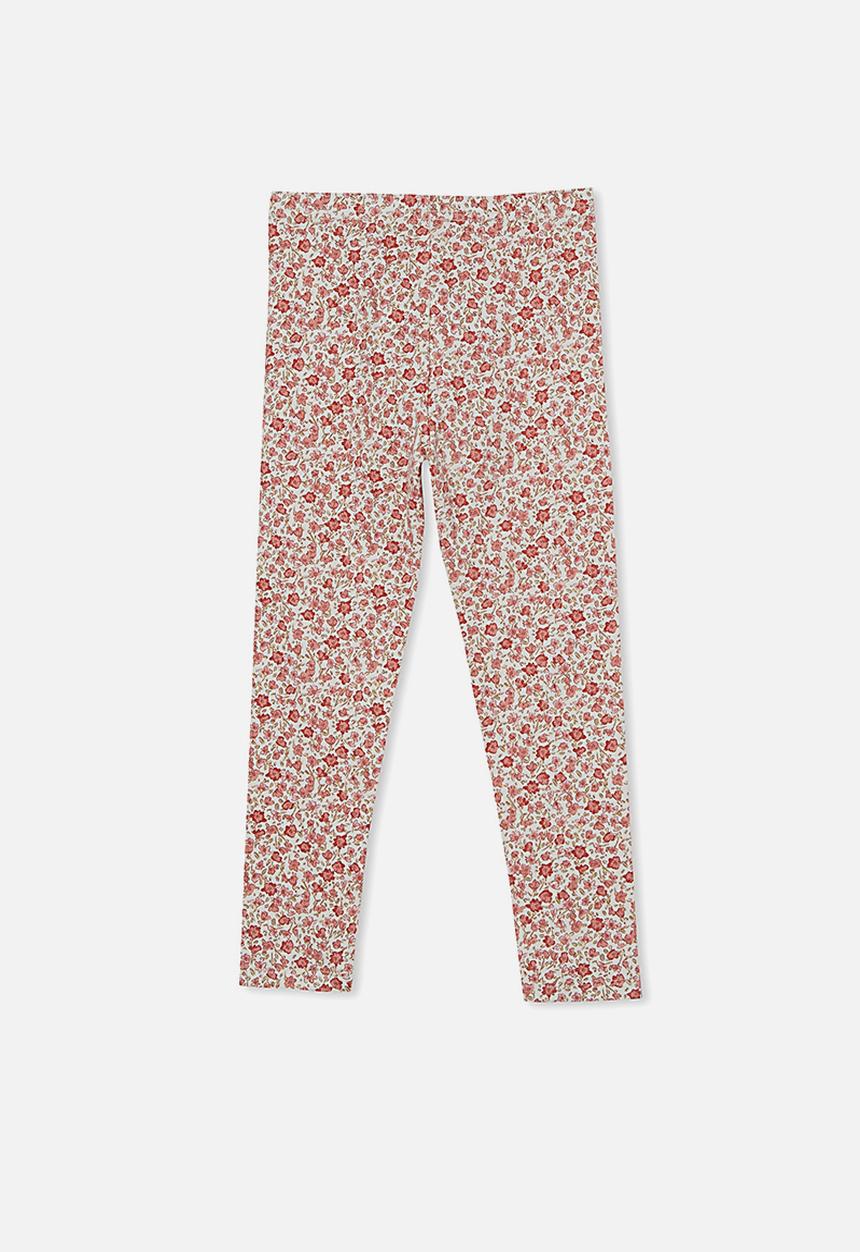 Cotton On - Huggie tights - vanilla/pink torquay floral