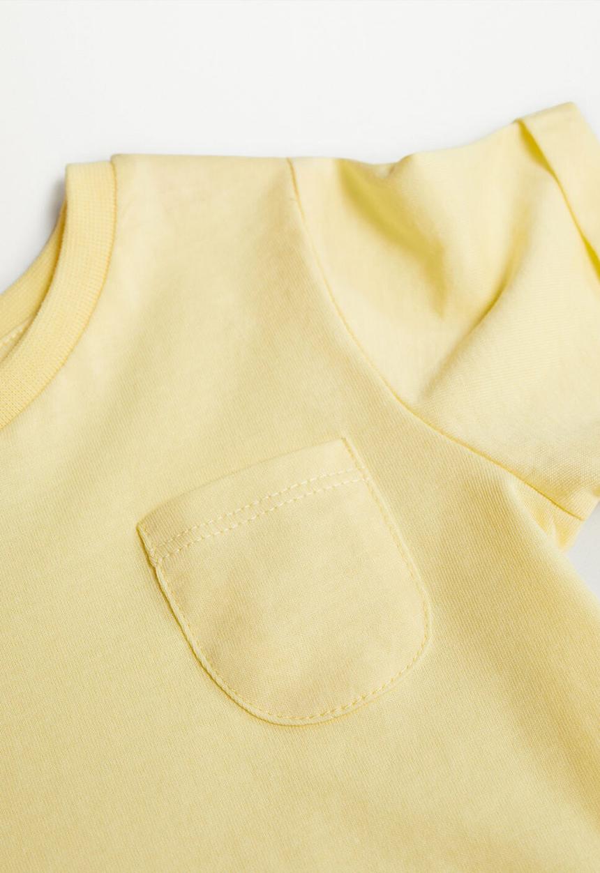 MANGO - T-shirt side - yellow