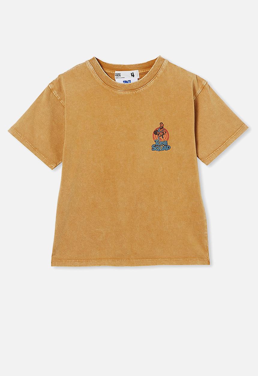 Cotton On - License drop shoulder short sleeve tee - lcn wb honey gold / lebron