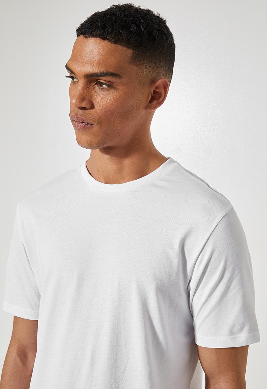 Superbalist - 3-pack barney longline curved hem tee - white