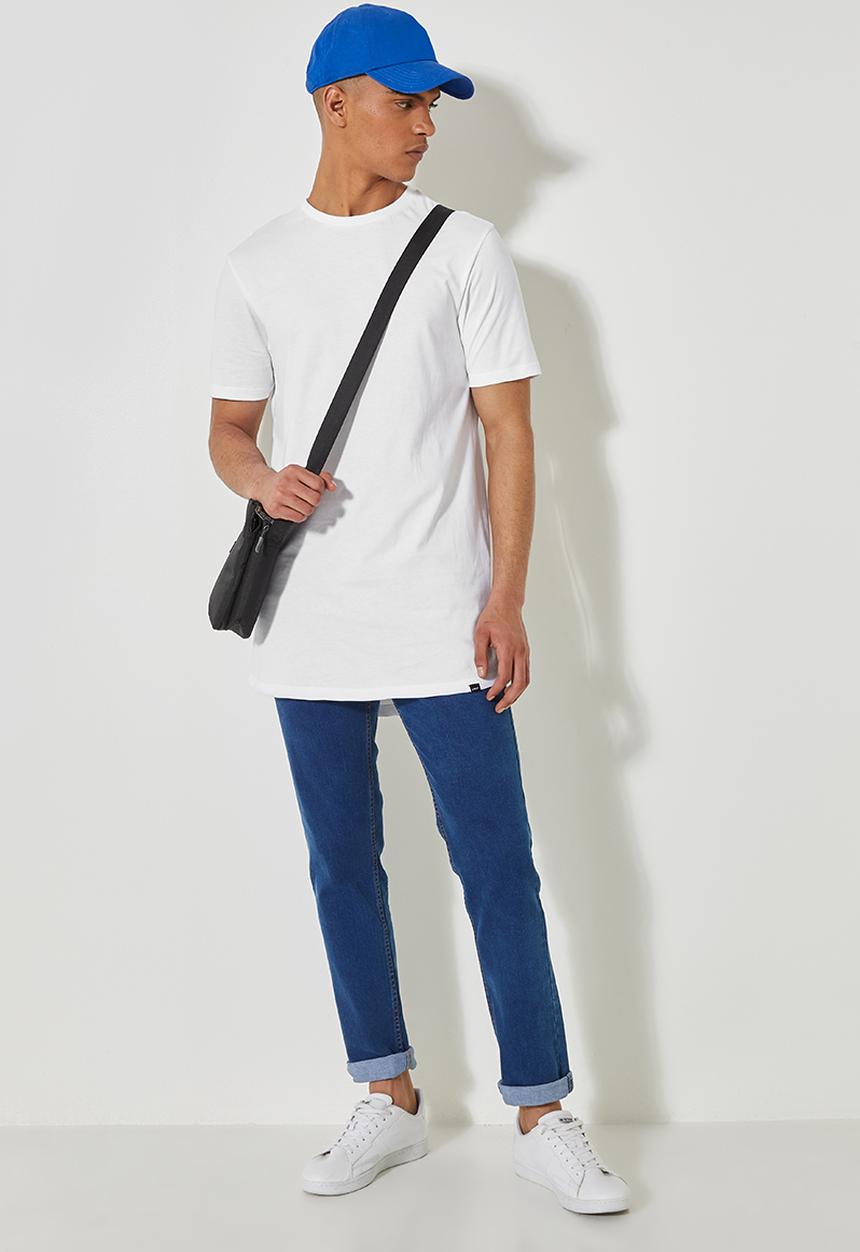 Superbalist - 3-pack barney longline curved hem tee - white