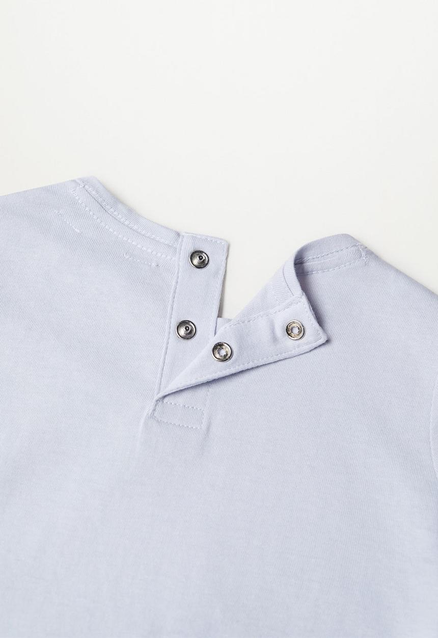 MANGO - Safari long sleeve tee - medium blue