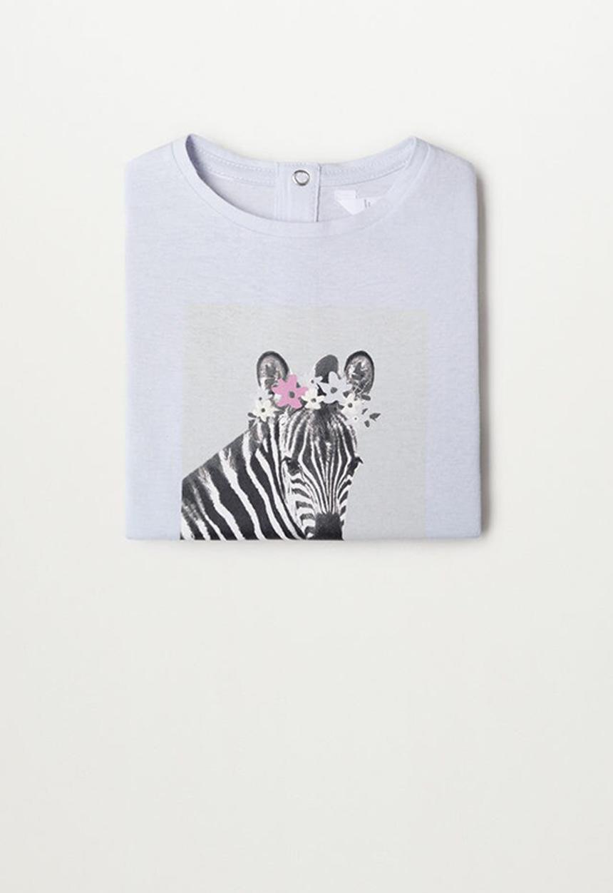 MANGO - Safari long sleeve tee - medium blue