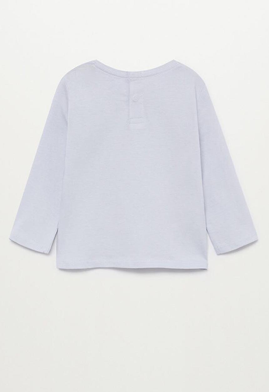 MANGO - Safari long sleeve tee - medium blue